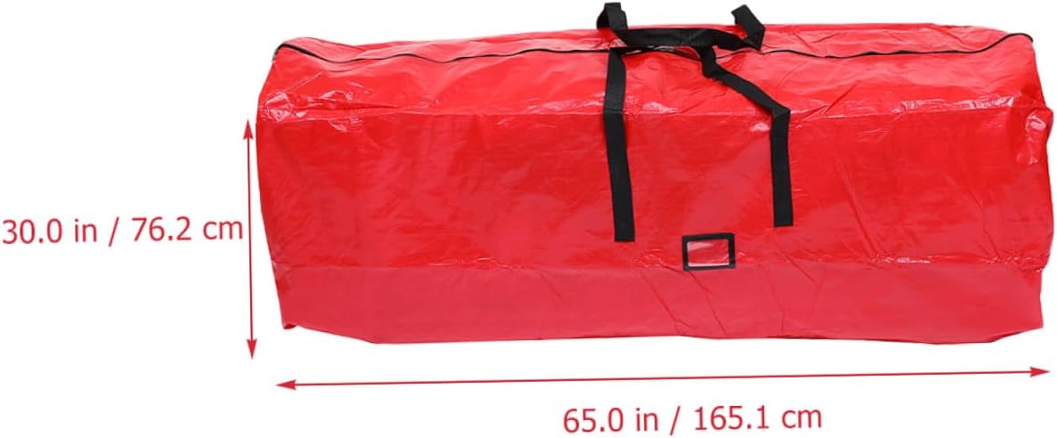 Waterproof Christmas Tree Storage Bag with Dustproof Red 165x38x76cm Pouch for Artificial Tree and Holiday Decor Storage