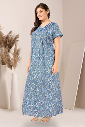Image of Soulemo Women Cotton Floor Length Nighty 1648