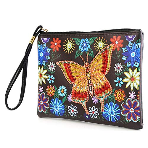 DIY Diamond Painting Handbag Bag Butterfly Special Shaped Diamond Painting Wristlet Clutch Women Wallet Handbag Art Crafts Gifts for Ladies and Girls - Thumbnail 6