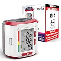 scala SC 6400 rot Handgelenk Blutdruckmessgerät – Präziser Blutdruckmesser mit WHO-Indikator & 85 Speicherplätzen – Fuzzy Logic Technologie – Inkl. Box & Batterien – Manschette 13,5-19,5 cm
