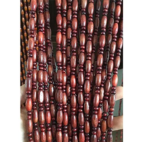 Rideau de porte en Bois de Lotus avec perles,Panneau Décoration D'intérieur,Rideaux de Séparation de Pièce,pour Maison,Salon,Chambre à Coucher,Cuisine,Entrée,Personnalisable (55 strands 110x220cm) Cover