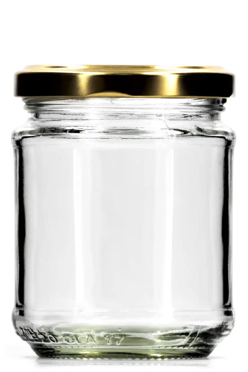 Barattolo Vetro 250ml Tappo Metallo e guarnizione H10,3
