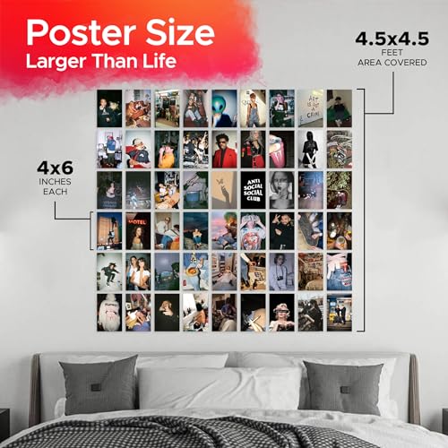 Image of CodersParadise Grunge Wall Collage Kit - 54 PCS Aesthetic Goth Posters (4x6 Inch) | Vintage Dark Academia Wall Art for Bedroom, Dorm, Living Room & Office | Premium Cardstock Prints with Glue Dots