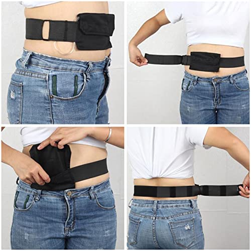 Image of VELURA Feeding Tube Belt G Tubes Catheter Holder Peritoneal Dialysis Peg Waist Belt Black|Orthotics, Braces Sleeves|1 Piece Peritoneal Dialysis Belt|Health Beauty