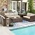 AECOJOY 7 Pieces Patio Furniture with Two Storage Boxes, Outdoor Wicker Conversation Set All-Weather PE Rattan Sectional Sofa Set for Backyard, Deck, Brown & Beige