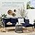 Best Choice Products Outdoor Rope Woven Sectional Patio Furniture L-Shaped Conversation Sofa Set for Backyard, Porch w/Thick Cushions, Detachable Lounger, Side Table - Gray/Navy