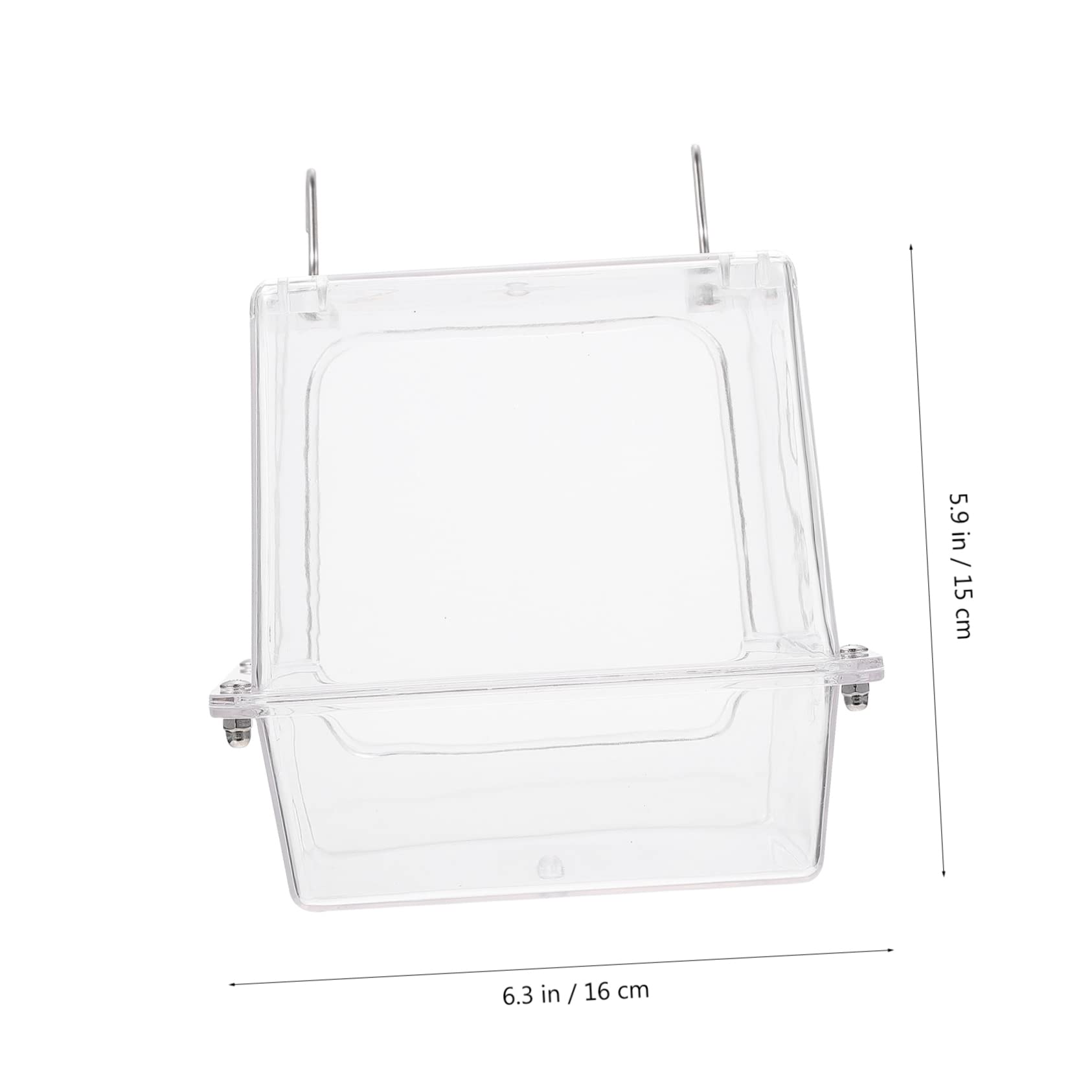 Baignoire Suspendue pour Oiseaux, Cube de Bain pour Cage en Acrylique