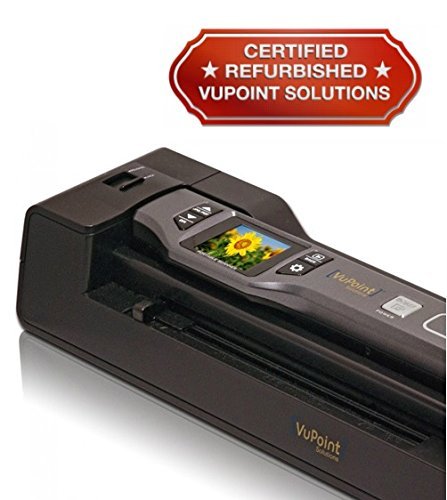 Vupoint ST470 Magic Wand Portable Scanner w/Auto-Feed Docking Station (Black) (Renewed)