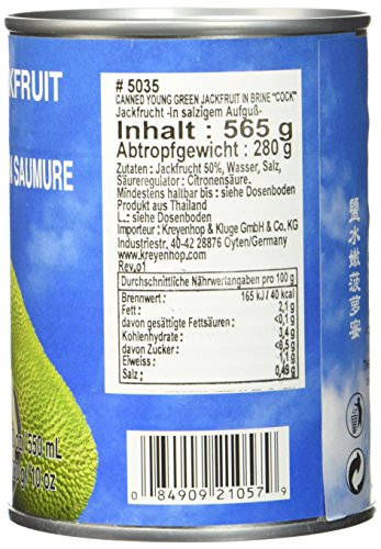 Cock Jackfruit in Salzwasser (1 x 565 g Packung)