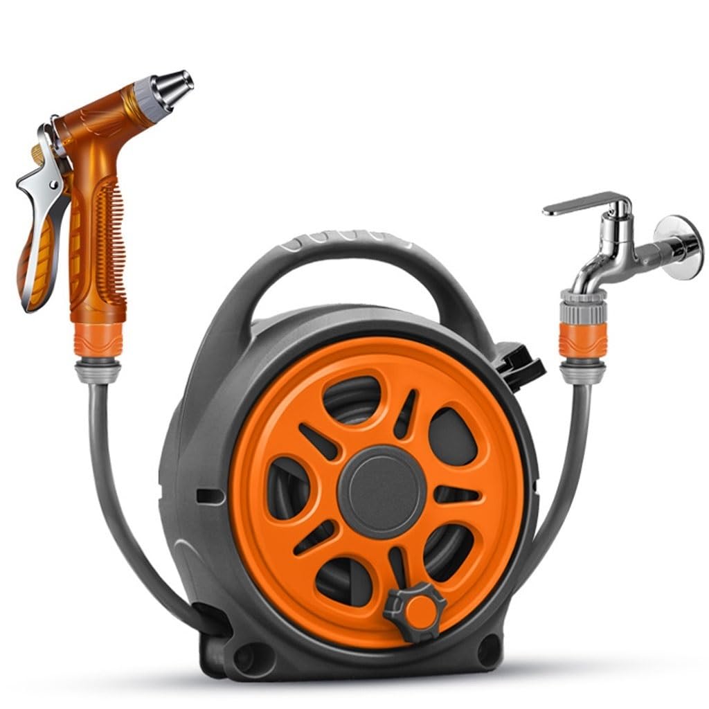 Pistolet à eau de lavage et chariot enrouleur de tuyau anti-pli