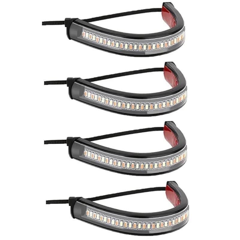 Clignotants moto LED universels 12V feux de jour ambre blanc étanches pour tuning 4 pièces