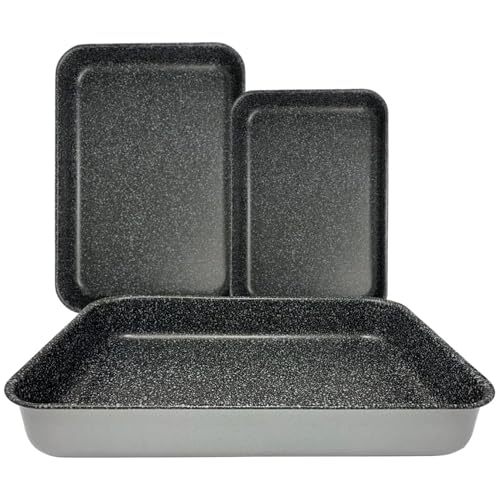 NAMAI Set 3 Teglie Forno Antiaderente (35CM, 30CM, 25CM)