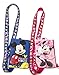 Disney Mickey and Minnie Mouse Drawstring Backpack Plus Lanyards with Detachable Coin Purse