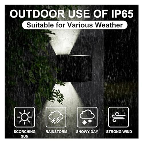Lámpara de pared LED IP65 impermeable para exterior e interior aplique blanco cálido pack de 4 7