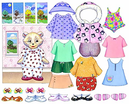 Story Time Felts Girl Dress Me Weather Bear Felt Pieces Flannel Board Set (Large 14