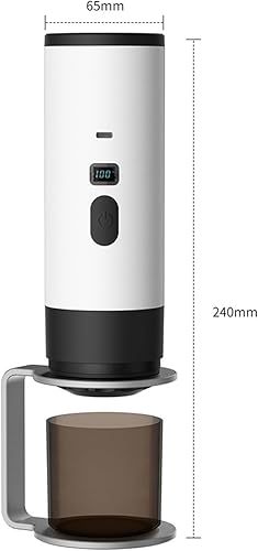 Miniatura 2 de Cafetera portátil de café autocalentable para automóvil, cafetera de café expreso para viajes, camping, funciona con pilas, USBtipo C, con café