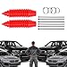 HHZL Steering Rack and Pinion Boot Kit, Universal Silicone Bellow Steering Rack Guide Kit with 6 Cable Ties & 4 Clamps, Auto Inner Tie Rod Boot 103-3070 Bellow Car Boots Accessories（Red)