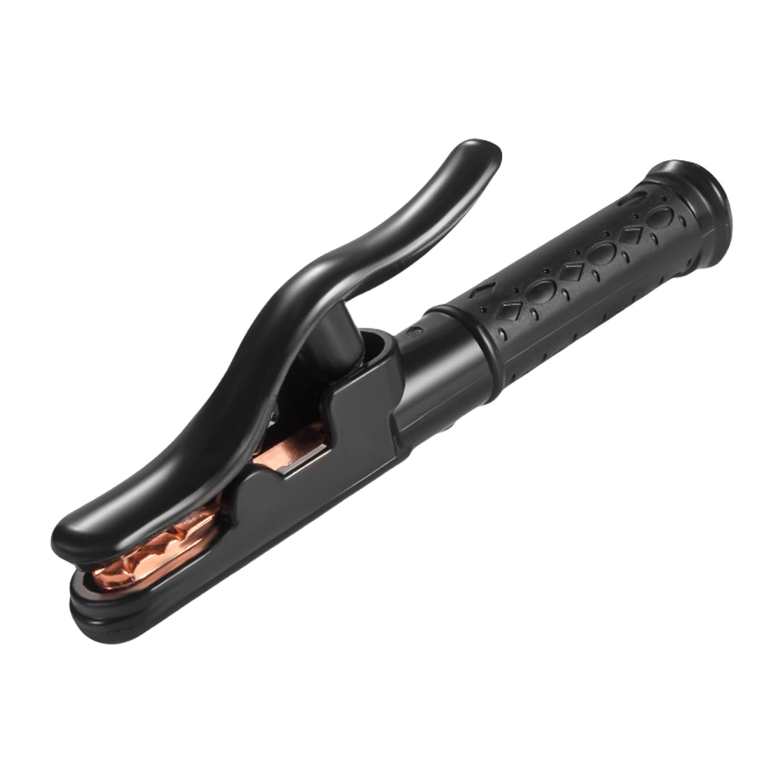 Msioytog A Copper Welding Ground Clamp Holding Pliers Nonslip Rhombus Pattern Jaw Electrode Holder With Heat Insulation Handle Copper Welding Electrode Clamp