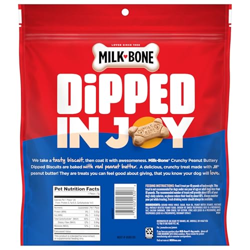 Milk-Bone Peanut Buttery Dipped Dog Treats With Jif Peanut Butter, 2 Bags - image 8