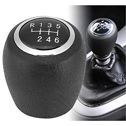 Qiilu Shift Knob 6 Speed Car Gear Stick Shift Knob Head Shifter Knob for Chevrolet Cruze 2008-2012