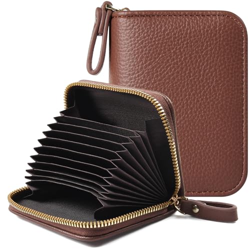 Image of Credit Card Wallet, RFID Card Case Wallet, Zipper Card Cases Holder for Men Women, RFID Blocking, KeyChain Wallet, Compact Size Card Organizer Case for Women