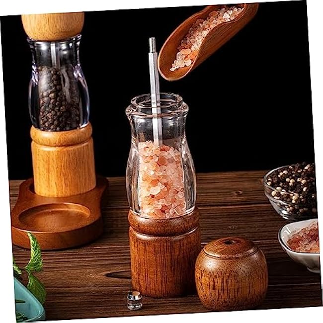 Ciieeo 2pcs Crank Pepper Mill Grinder Manual Spice Tool Quality Material Easy to Operate Suitable for Occasions