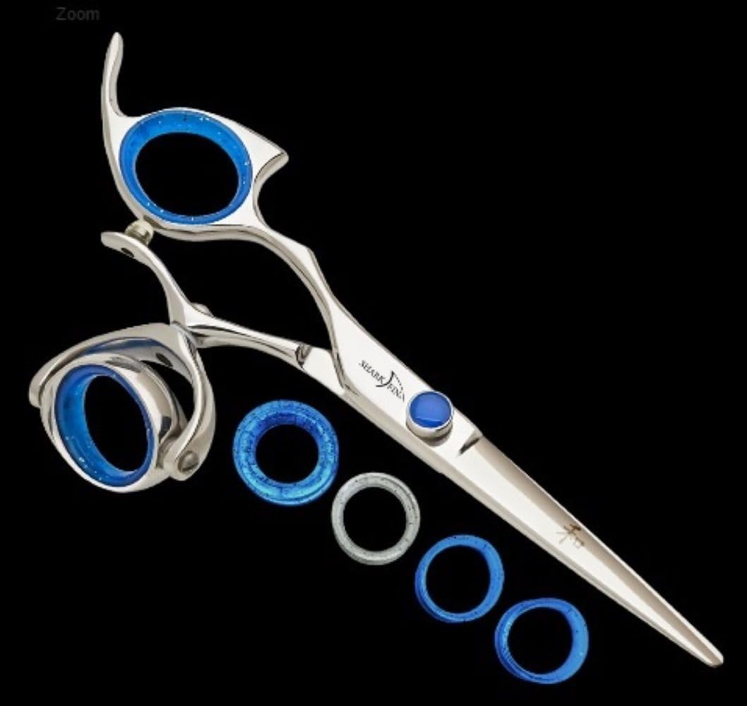 Sharkfin Shears Professional Left Handed Super Swivel Stainless 7" Scissors