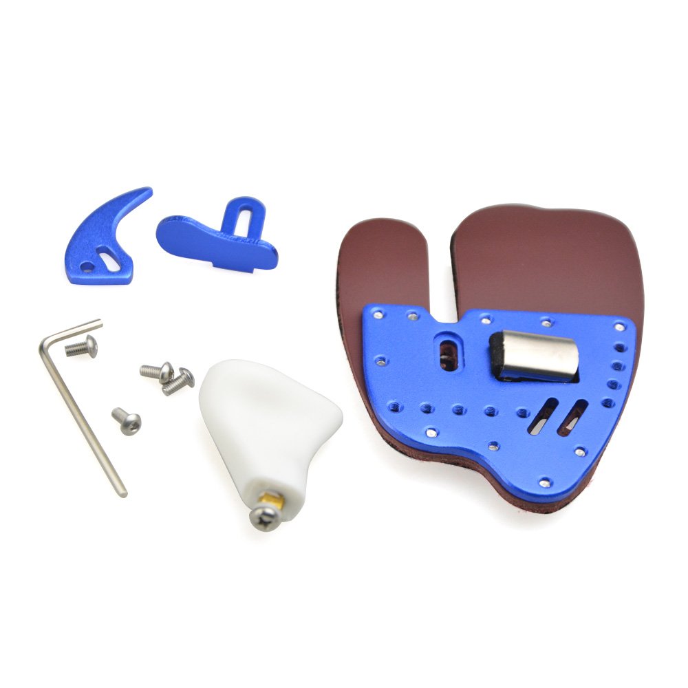 Archery Finger Tab Guard Regolabile Protezione dita per arco Compound con pelle