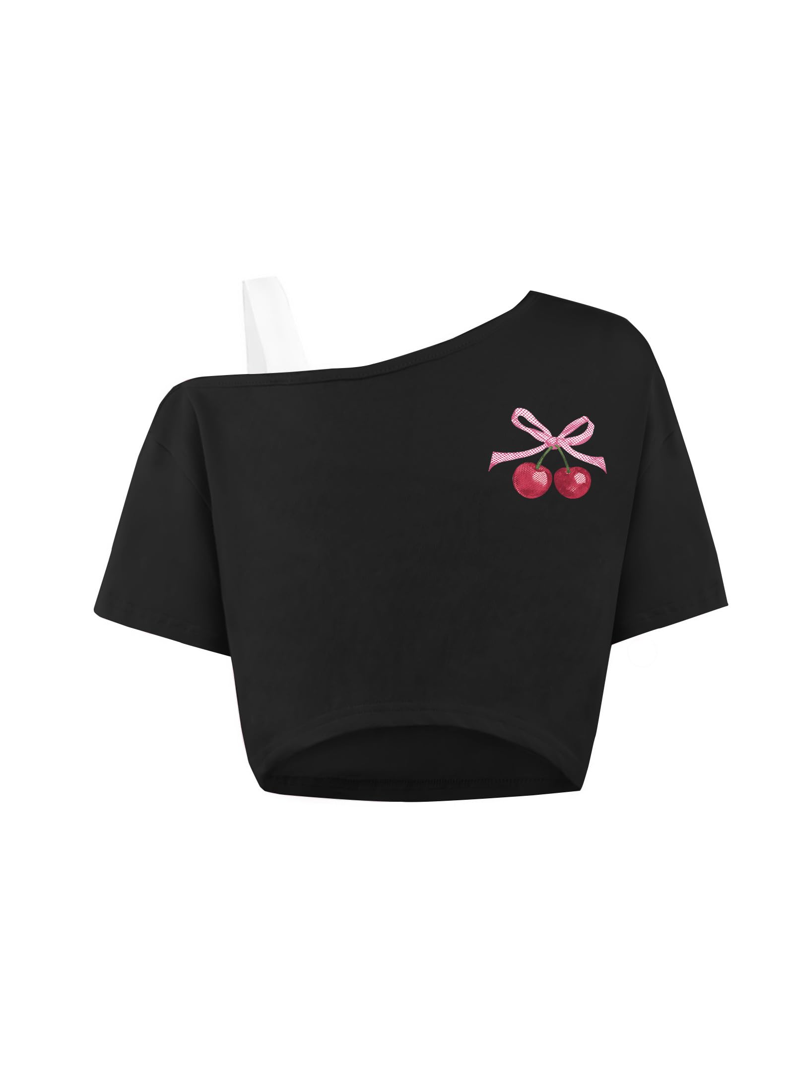 Girls Off The Shoulder Crop Tops Summer Shirts