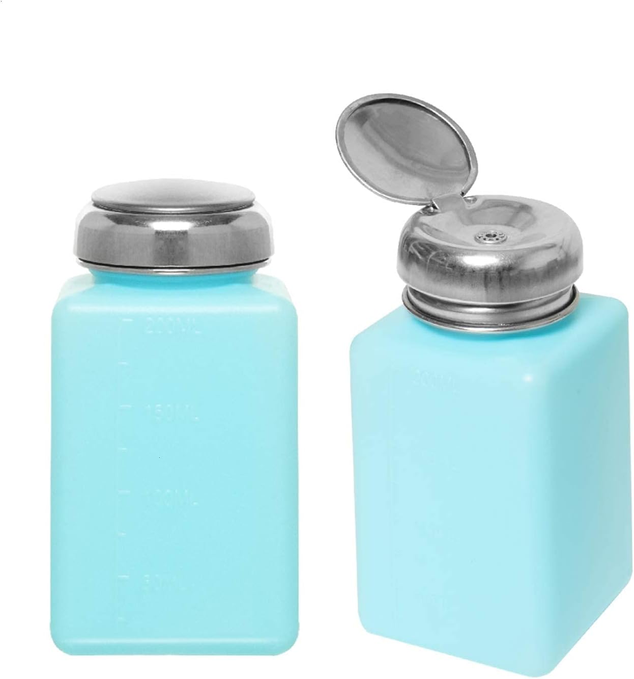 2 pcs 200ml Push Down Dispenser Pump Bottle Methanol Container