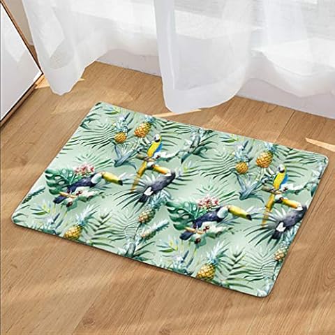 Nunubee Tropical Leaves Doormat for Home Cover