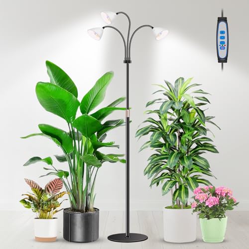 Wolezek 3-Head LED Indoor Plant Grow Light Stand