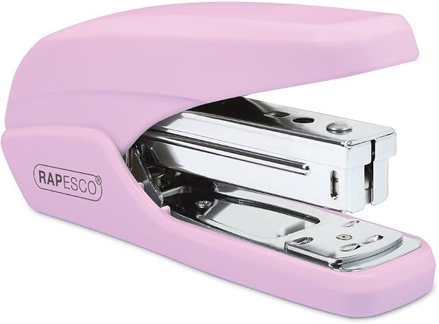 Rapesco 1339 X5-25ps Less Effort Stapler, 25 Sheet Capacity, Candy Pink