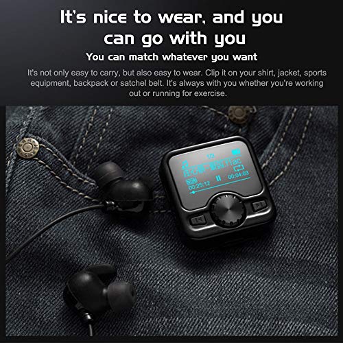 fantaxi JNN M9 MP3 Player de Música Digital Portátil Rádio FM Suporte Função BT com 3.5mm Fones de O