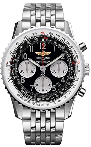 [�u���C�g�����O] Breitling Navitimer 01 �N���m�O���t �������� �����Y �r���v �X�e�����X�X�`�[�� �u���b�N������ AB012012.BB02.447A