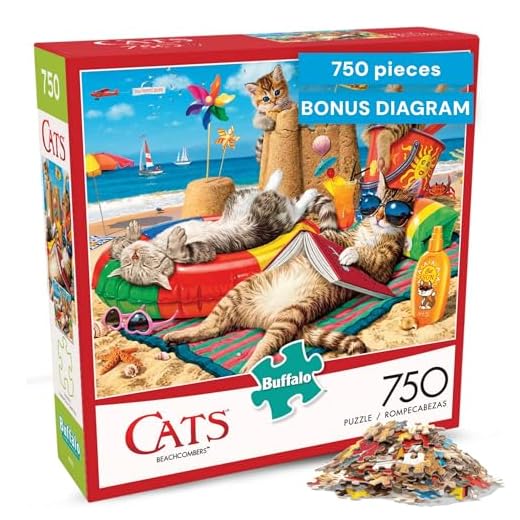 Buffalo Games - Cats Collection - Beachcombers - 750 Piece Jigsaw Puzzle