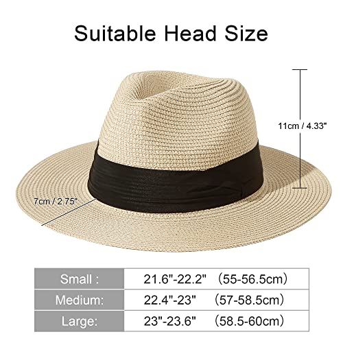 image for Lanzom Summer Beach Sun Hats for Men Women Foldable Floppy Travel Pack