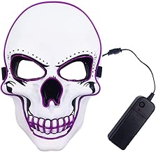 Topker Halloween Mask Scary LED Light Up Modes Skeleton Masquerade Mask Cosplay Festival Party Prop Topker Halloween Mask Scary LED Light Up Modes Skeleton Masquerade Mask Cosplay Festival Party Prop