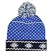 Culturefly The Office Dunder Mifflin Paper Company Fairisle Cuff Knit Pom Beanie Hat Blue