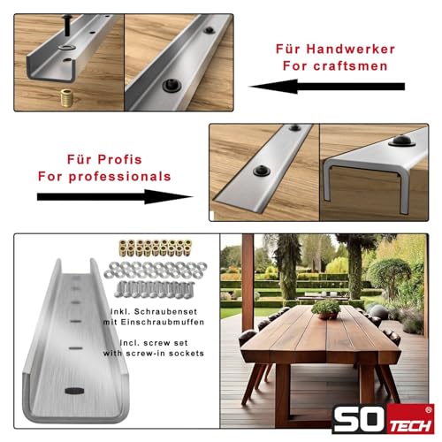 Barres d'arête inox SOTECH pour empêcher le bois de se déformer