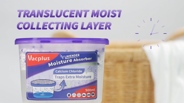 Vacplus Moisture Absorbers 6 Pack, Portable Humidity Absorber Boxes for Your Bathroom, Closet & Car, Dehumidifier with Lavender Fragrance, 10.5 Oz