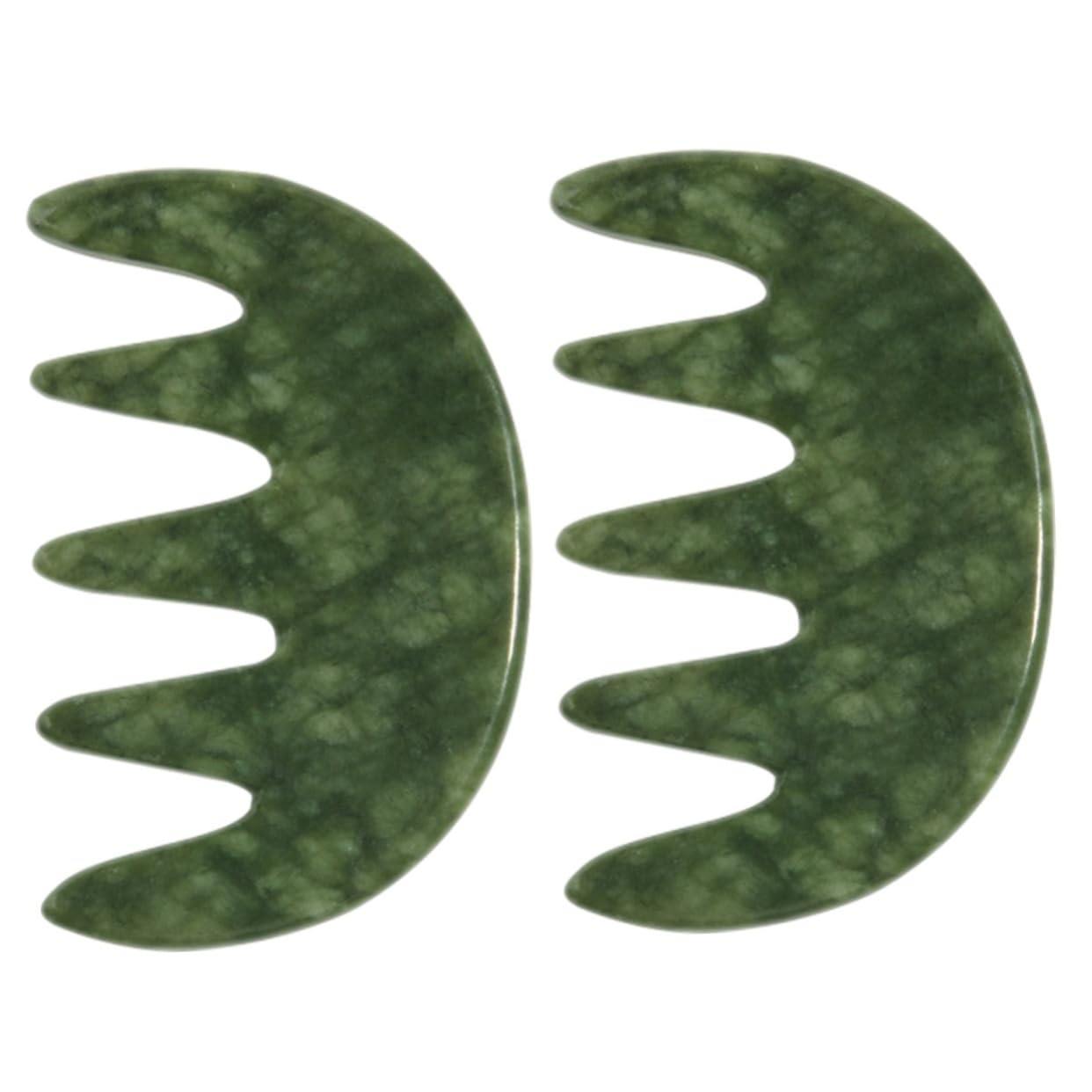 FOMIYES 2pcs Jade Massage Comb Handheld Massage Comb Body Massager Jade Craft Massage Comb Tool Body Massage Tool Creative Massage Comb Simple Massage Comb Reliable Massage Comb