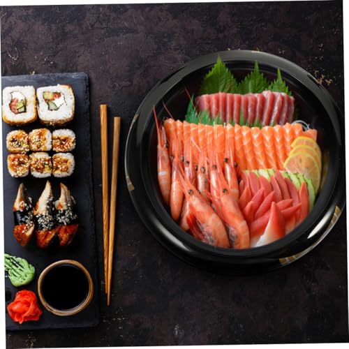 Plato redondo para sushi de plástico Toyvian miniatura 3