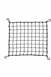 Rede Elástica Aranha Para Carga 40x40 Bomvink Ganchos de Plástico ABS - Segurança Total Para Bagageiro Moto e Bicicleta, Prender Capacete, Baú e Mochila - Extensor Elástico Preto Reforçado