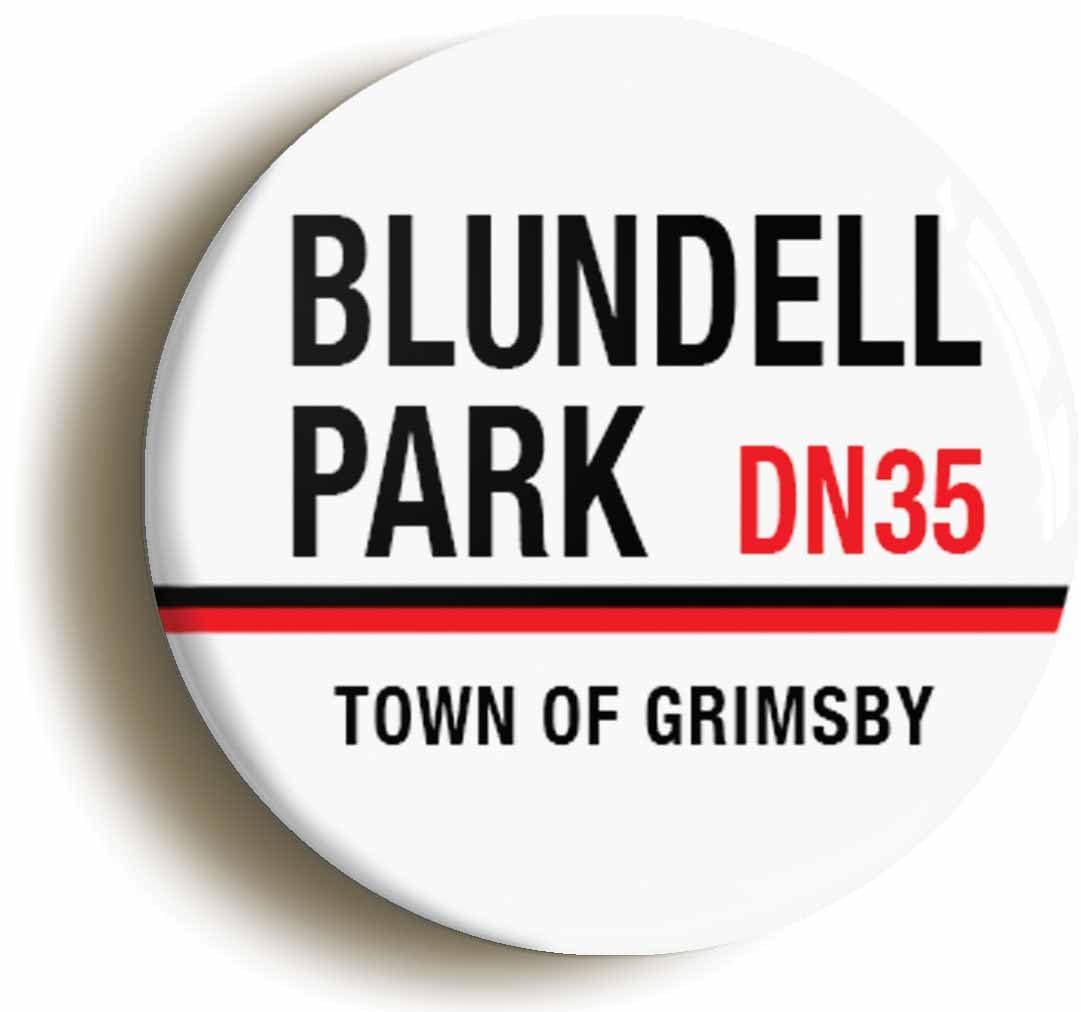 Blundell Park DN35 Grimsby Road Sign Fridge Magnet (Circular 2inch / 50mm Diameter)