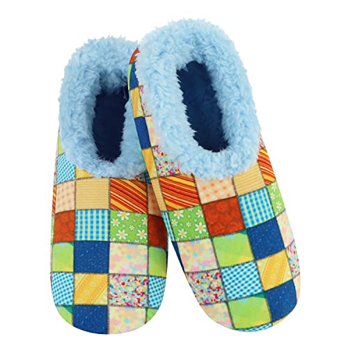 Image of Snoozies Warm Sherpa-Lined Women's Indoor Slippers | Faux Fur Non-Slip Sole | Ultra-Cozy Pull-On House Shoes | Soft Fleece Lining | All-Season Comfort
