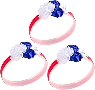 ibasenice 3Pcs Infantil Tiaras De Bebê Acessórios De Cabelo Para Crianças Tiaras De Cabelo De Bebê Tiaras Para Crianças Flores De Bebê Arcos Patrióticos Tiaras Suprimentos Para