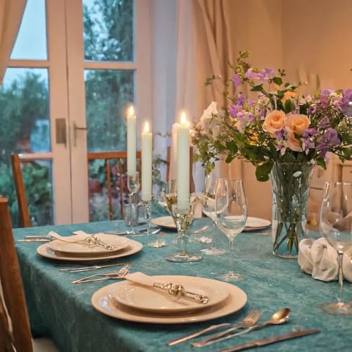 Image of in Door Flameless Flickering Taper Candles,Battery Operated Real Wax 3D Wick Light Window Candles Set of 6 for Christmas /Holiday /Dinner, Weddings, & Parties Decorate(Taper-A)