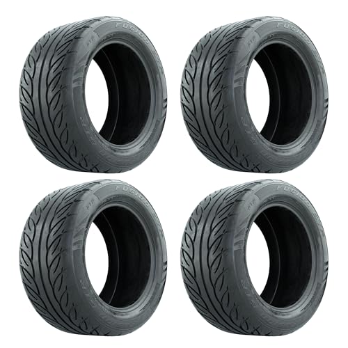 GTW Fusion GTR 23 inch Golf Cart Street Tire | 255/45-R14 | Steel Belted Radial Construction | 4-Ply | Universal Fitment with 14 inch Wheels | Set of 4
