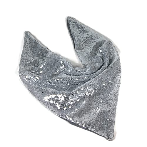 Silver Sequin Bandana Sequin Bandanna Sequin Accessories Silver Sequin Zoom Accessories Sequin Handbag Ties Sequin Headscarves4